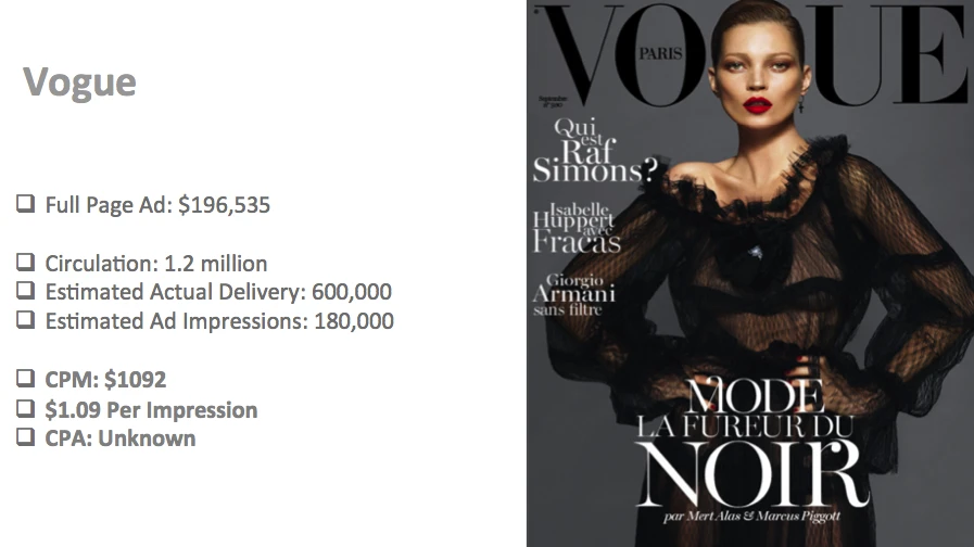 offline advertising - vogue