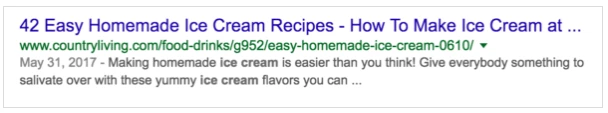 normal google snippet